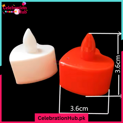 Heart-Shaped LED Candle – 4cm Romantic Flameless Light for Home, Events & Gifts