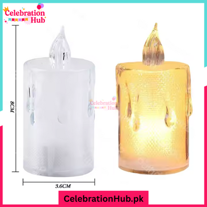 Crystal LED Candle Warm Light for Birthday Party Candle Light Dinner Decoration