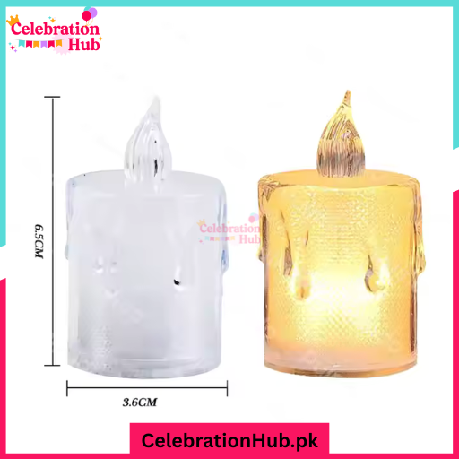 Crystal LED Candle Warm Light for Birthday Party Candle Light Dinner Decoration