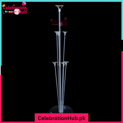 Table Balloon Stand Kit- 7 Sticks Sets Stand Reusable Clear Balloon Holder for any occasions Party Decorations
