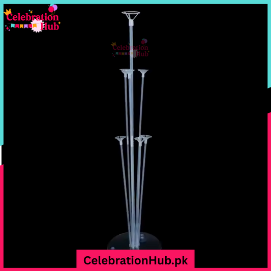 Table Balloon Stand Kit- 7 Sticks Sets Stand Reusable Clear Balloon Holder for any occasions Party Decorations