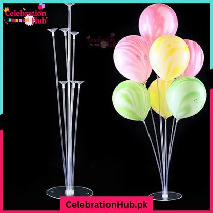 Table Balloon Stand Kit- 7 Sticks Sets Stand Reusable Clear Balloon Holder for any occasions Party Decorations