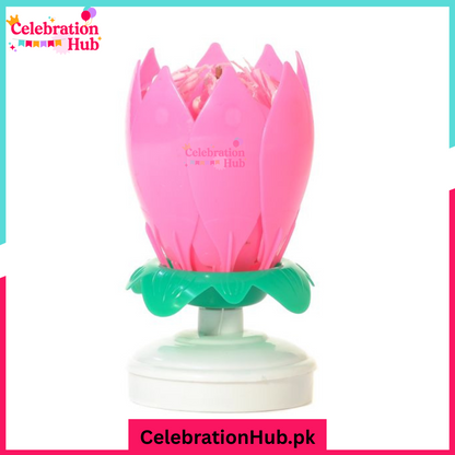 Musical Flower Rotating Birthday Candle