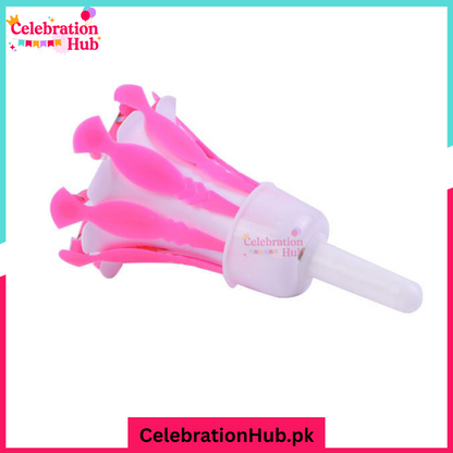 Pink Flower Musical Birthday Candle – Singing Cake Topper