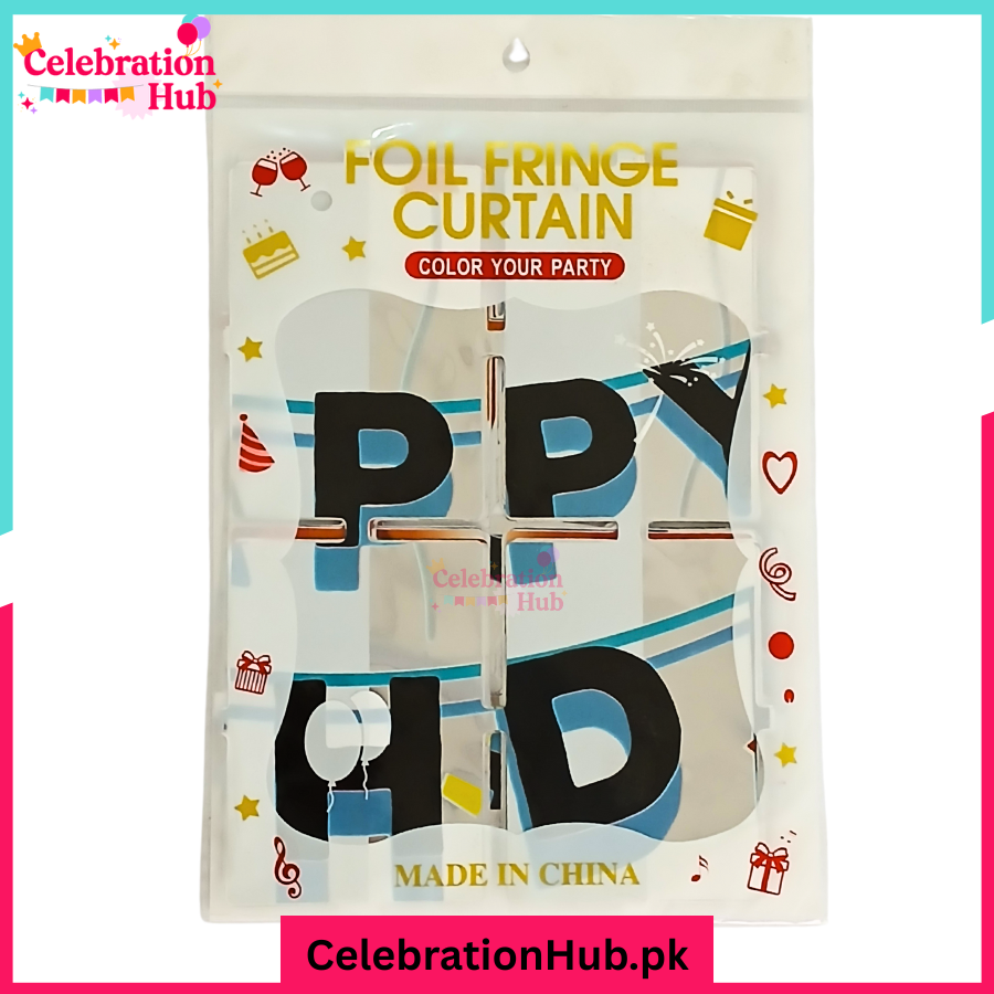 Happy Birthday Printed Fringes / Foil Curtains Best for Back Drop Wall Decoration for Birthday and Parties Celebration