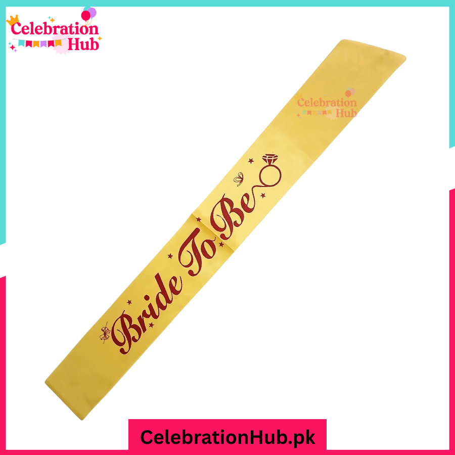 Bride To Be Sash For Bridal Shower Event and Celebration